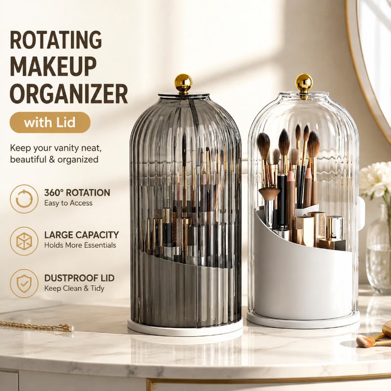 Eyeshadow Palette - Multi‑purpose Revolving Bird‑cage‑shaped Vanity‑caddy Item Cosmetic‑holding