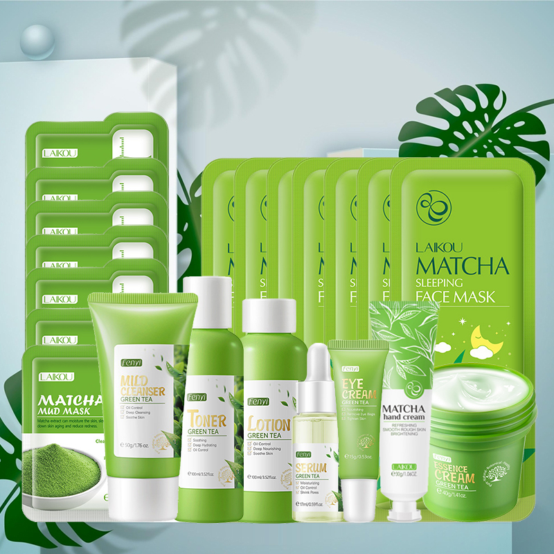 Green Tea Skin Care Kit Korean - Beauty Makeup Cream review and price