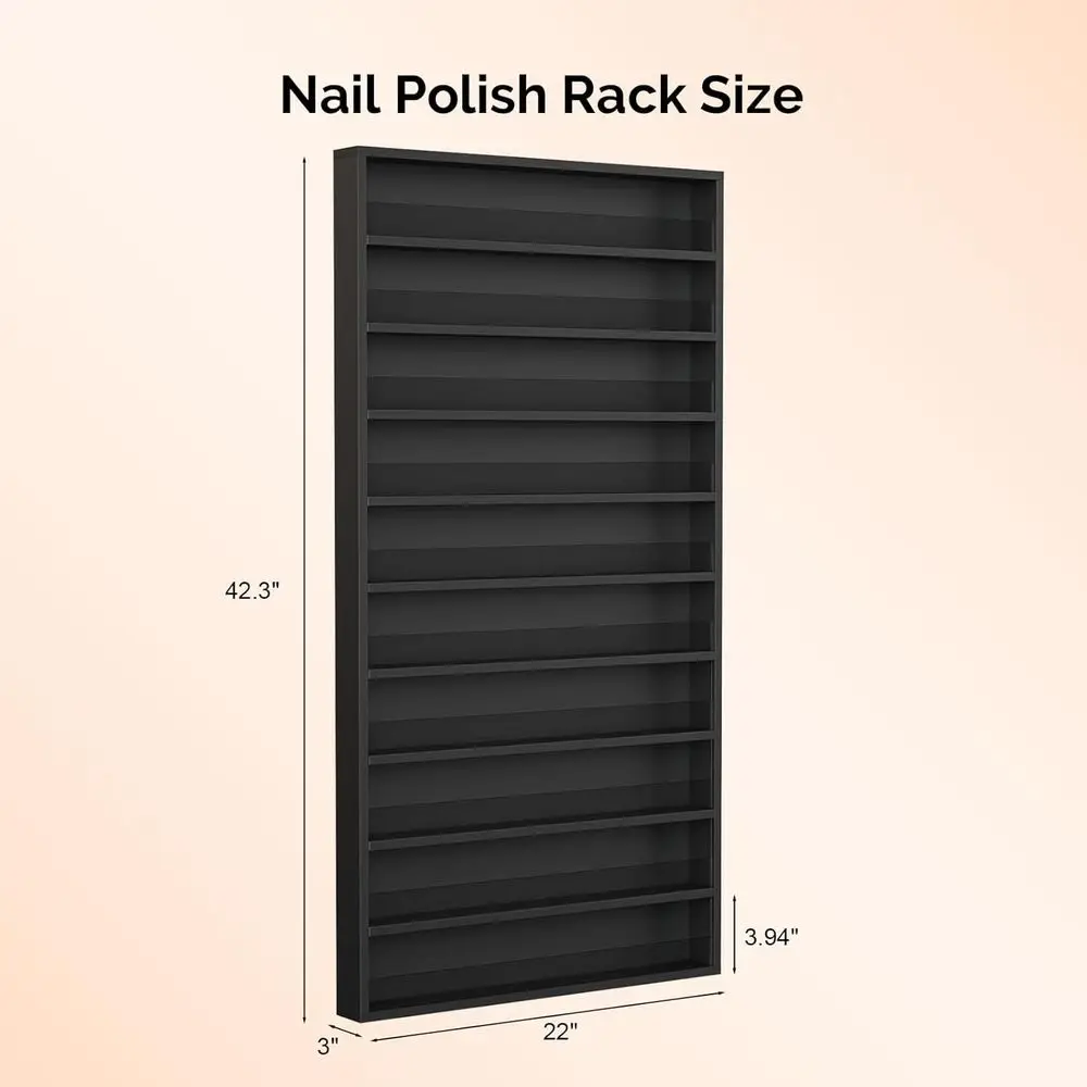 10-Tier Wooden Nail Polish Wal - Eyeshadow Palette review and price