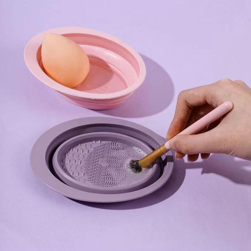 Folding Powder Puff Cleaning B - Beauty Makeup Brushes review and price