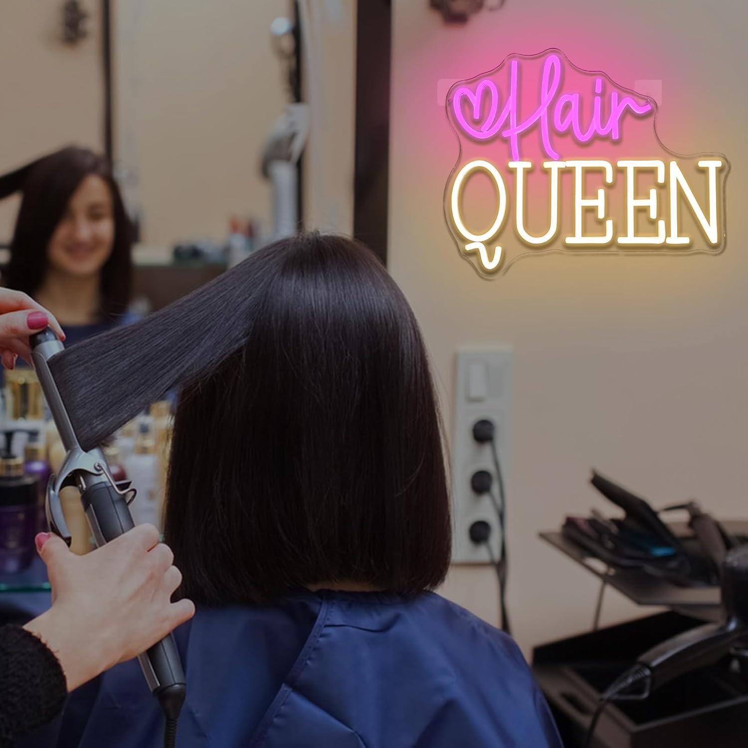 Hair Queen Neon Sign Dimmable  - Beauty Makeup Stores review and price