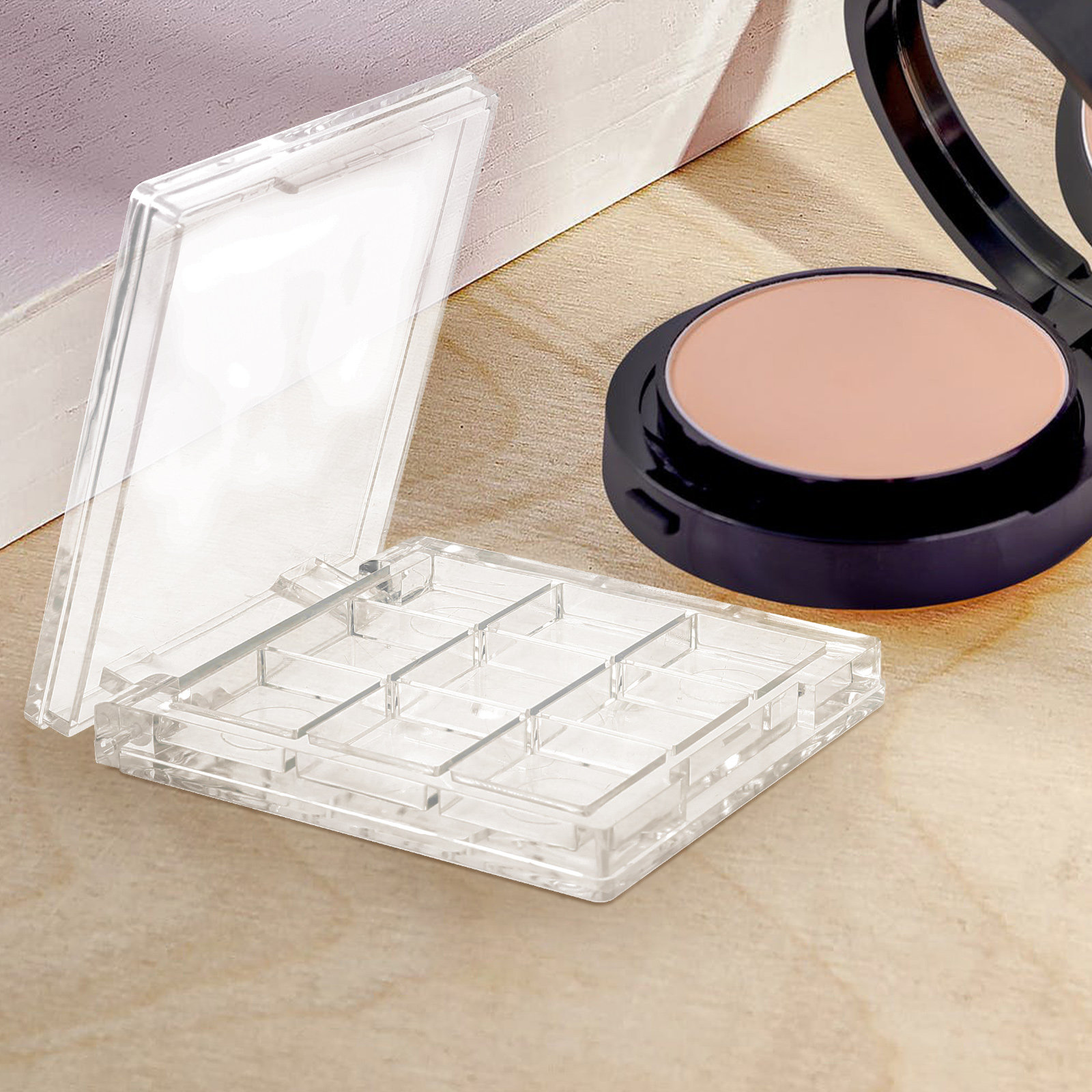 4Pcs Refillable 9 Grid Empty E - Eyeshadow Palette review and price