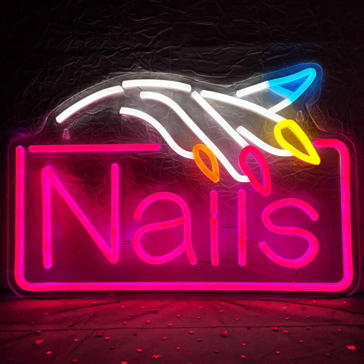 Nails Neon Sign  Business Wall - Beauty Makeup Stores review and price