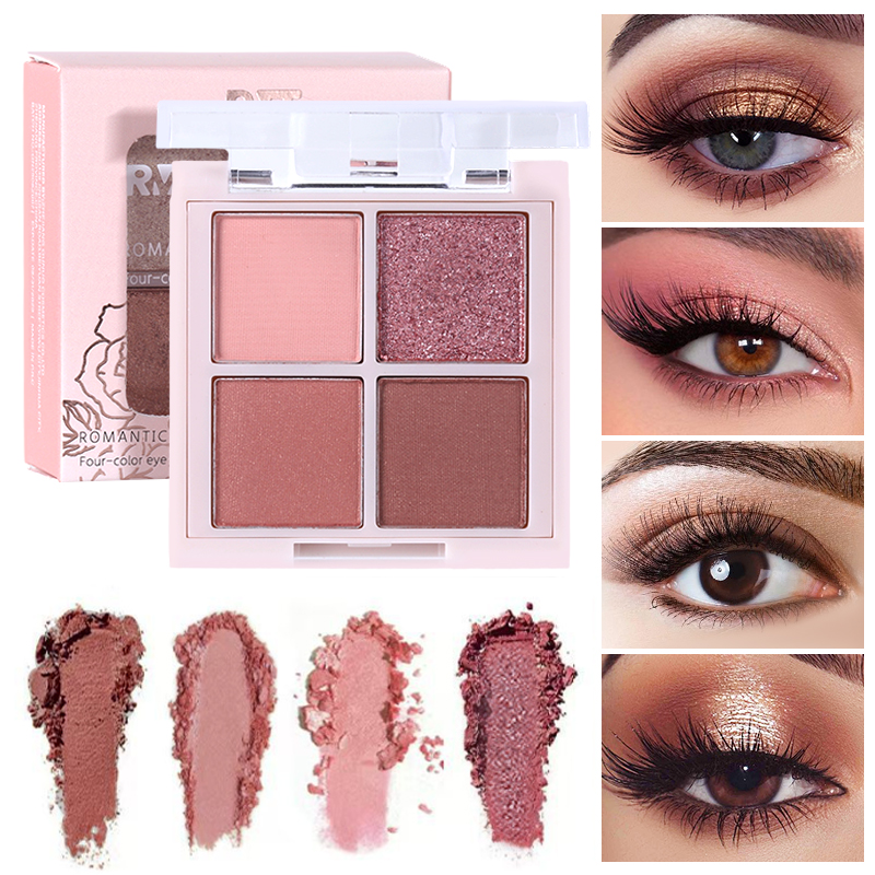 Romantic Beauty Four-Color Eye - Beauty Makeup Eyeshadow Palette review and price