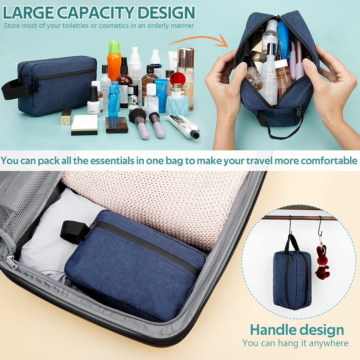 Travel Mens Toiletry Bag Women - Makeup Beauty Necessaire review and price