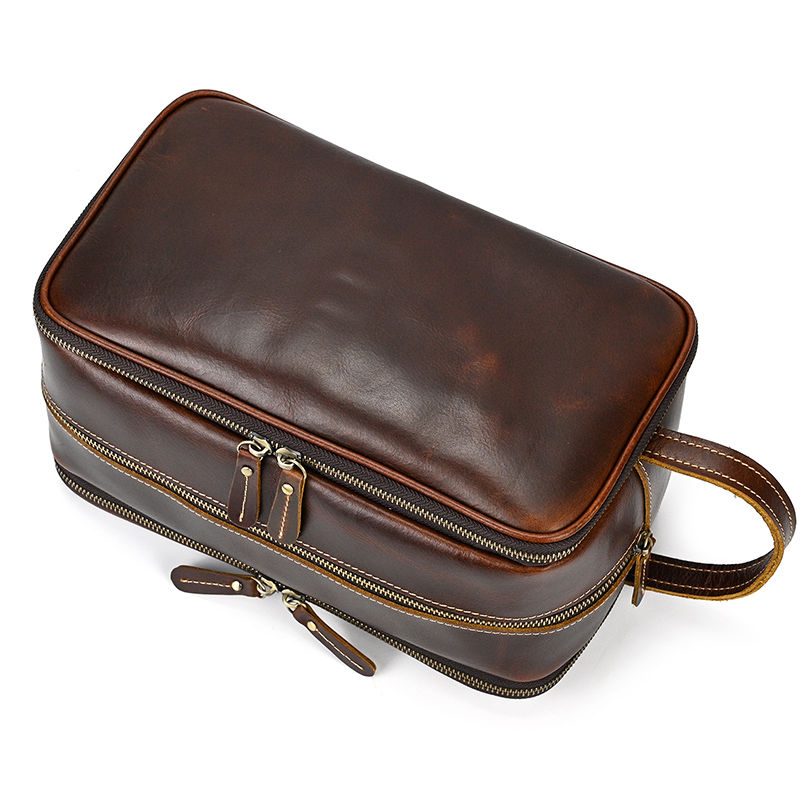 Cowhide Toiletry Bag Men Leath - Beauty Makeup Supply review and price